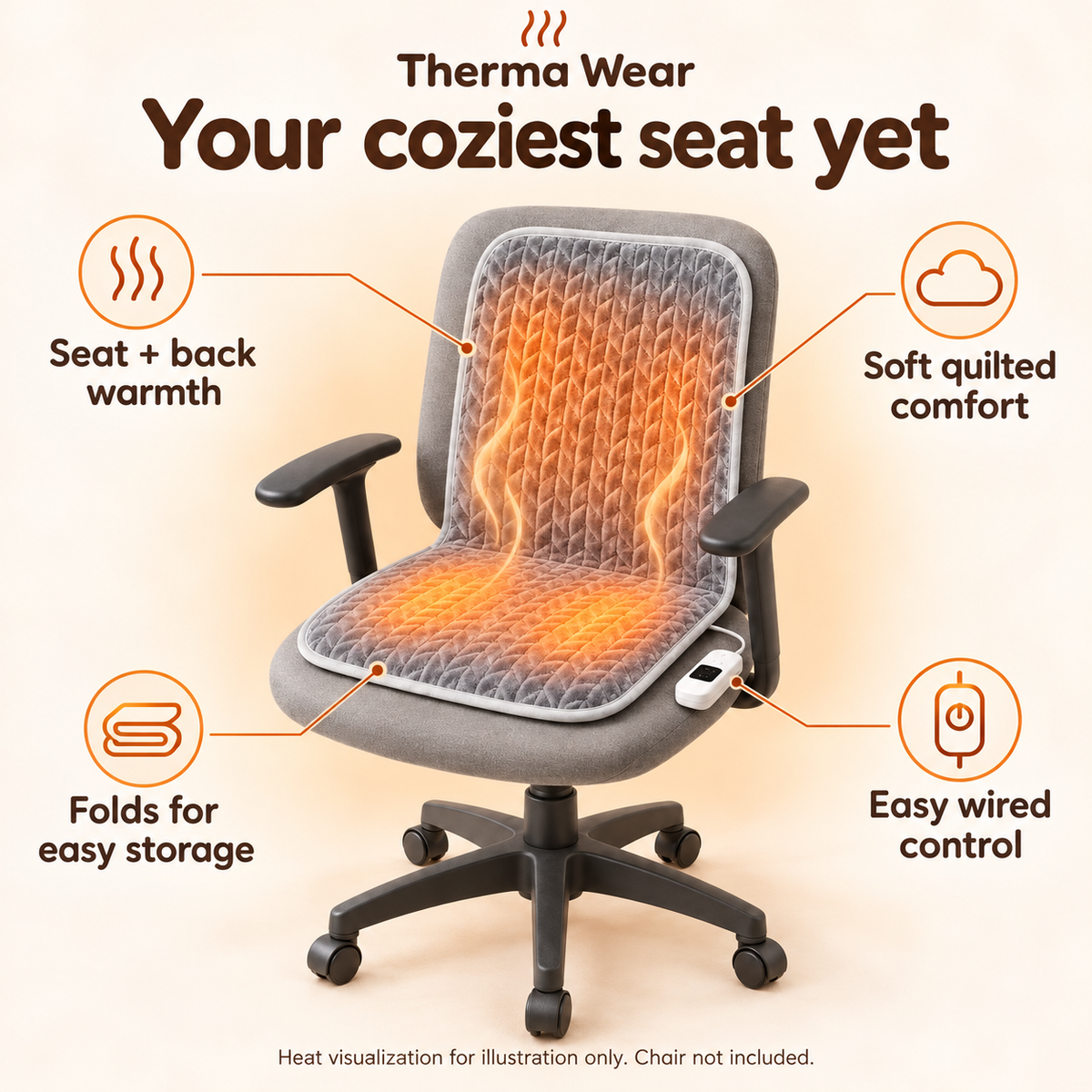 ThermaWear Heated Chair Cushion